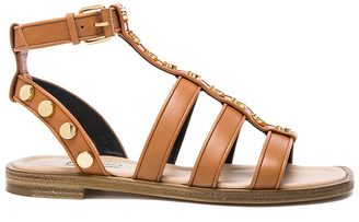 Balenciaga Studded Leather Gladiator Sandals