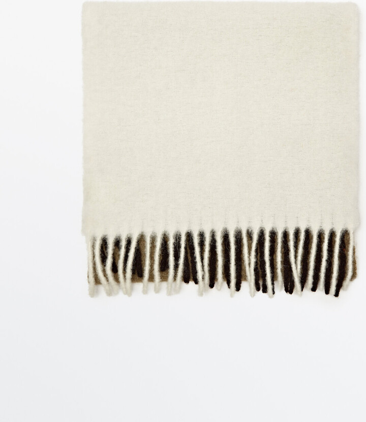Massimo Dutti Ombré Scarf With Fringe Detail ShopStyle Scarves & Wraps