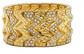 Thumbnail for your product : Charlotte Russe Metallic Chevron Stretch Bracelet