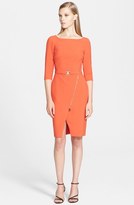 Thumbnail for your product : Versace Asymmetrical Zip Technical Cady Dress