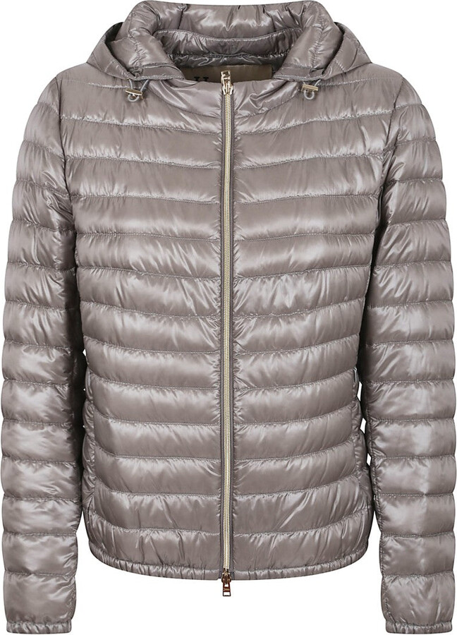 Herno Angela Ultralight Padded Bomber Jacket With Detachable Hood