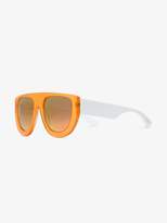 Thumbnail for your product : Ganni white and orange Ines sunglasses