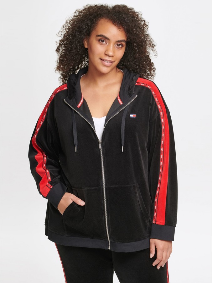 velour tommy hilfiger hoodie