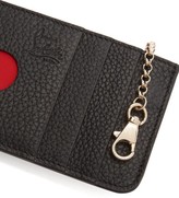 Thumbnail for your product : Christian Louboutin Credilou Studded Leather Cardholder - Black