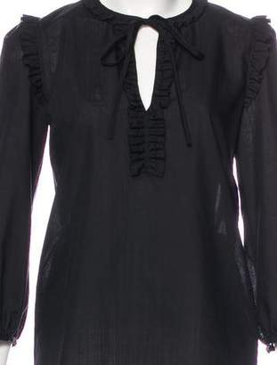 Emilio Pucci Long Sleeve Pleated Top