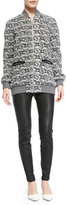 Thumbnail for your product : Thakoon Seamed Leather Leggings with Quilted Sides