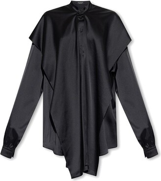 Balenciaga Decorative Panels Hooded Oversized-Fit Shirt