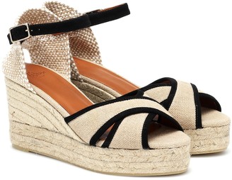 castañer chiara 80 canvas wedge espadrilles