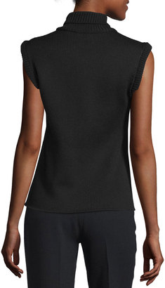 CNC Costume National Turtleneck Slim-Fit Combo Vest, Black
