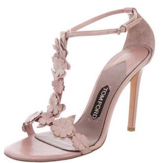 Tom Ford Leather Floral Sandals