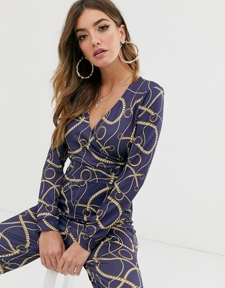 NA-KD jumpsuit with chain print