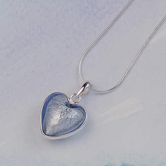 Glass Heart Claudette Worters Handmade Silver Murano Pendant