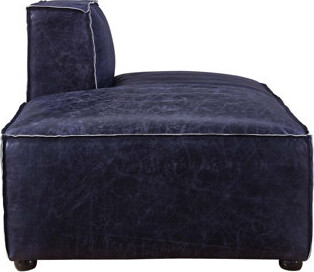 Hokku Designs Birdie Modular - Chaise, Vintage Blue Top Grain Leather
