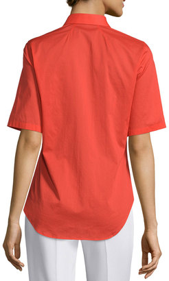 CNC Costume National Short-Sleeve Slim-Fit Top, Orange