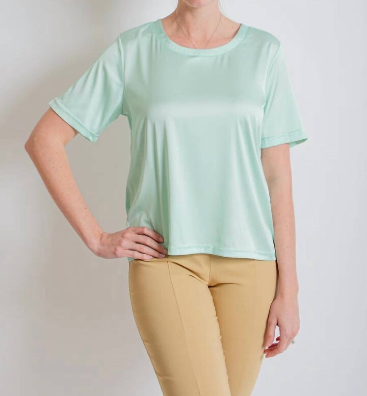 Insight Stretch Knit Blouse In Mint