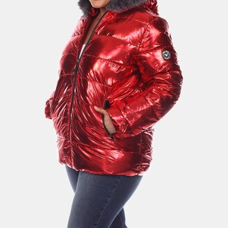 metallic puffer jackets
