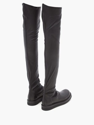 Rick Owens Stretch-leather Over-the-knee Boots - Black