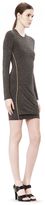 Thumbnail for your product : Alexander Wang Mohair Jersey Long Sleeve Dress With Twist Drape