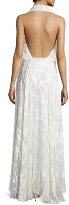 Camilla And Marc Sleeveless Burnout Flowy Gown
