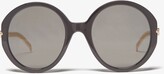 GUCCI Round acetate sunglasses – Black