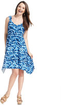 Thumbnail for your product : Style&Co. Petite Printed Handkerchief-Hem Dress