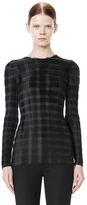Thumbnail for your product : Alexander Wang Exclusive Long Sleeve Pleated Top With Raw Edge