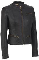 Thumbnail for your product : Black Rivet Womens Multi Seamed Leather Scuba