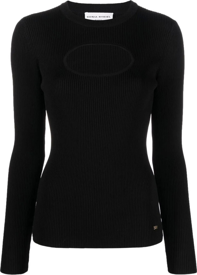 Sonia Rykiel Cut-Out Long-Sleeve Top