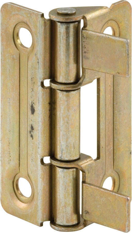 Prime-Line Products N 6936 Yellow Zinc Plated Non-Mortise Bi-Fold Door Hinge, Self Aligning (Pack of 2)