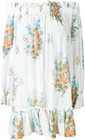 Thumbnail for your product : Alexander McQueen floral off-the-shoulder smocked dress