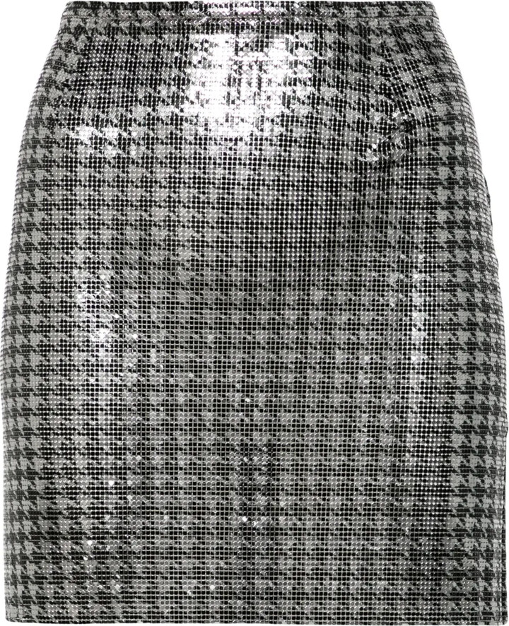 Rabanne Houndstooth Mini Skirt