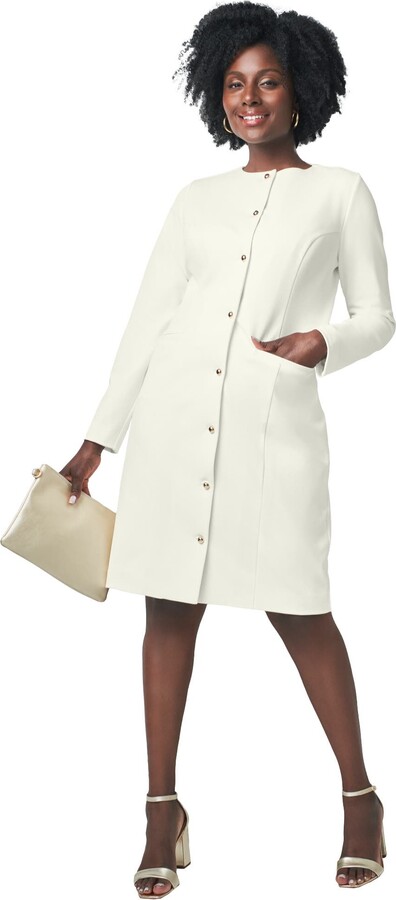 Jessica London Single Breasted Jacket Dress