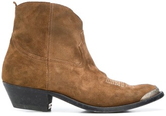 Golden Goose Young Leather Cowboy Boots