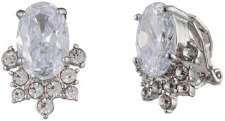 Carolee Imperial Sky Oval Cluster Clip-On Earrings