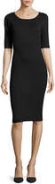 Thumbnail for your product : Armani Collezioni Milano-Jersey Elbow-Sleeve Dress, Black