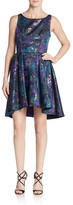Thumbnail for your product : ABS by Allen Schwartz Floral Jacquard Cutout A-Line Dress