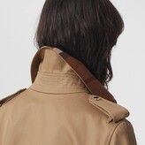 Thumbnail for your product : Burberry Check Panel Cotton Gabardine Trench Coat