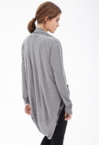 Thumbnail for your product : Forever 21 Heathered Drapey Knit Sweater