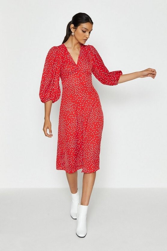 coast jones spot midi dress