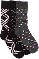 Thumbnail for your product : Happy Socks Assorted Print Sock - Pack of 3