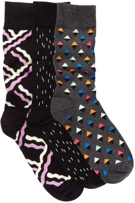 Happy Socks Assorted Print Sock - Pack of 3