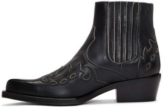 Calvin Klein Black Western Chelsea Boots
