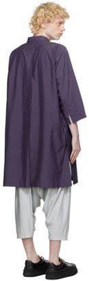 132 5. ISSEY MIYAKE Purple Cotton Poplin Shirt