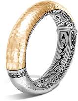 Thumbnail for your product : John Hardy Sterling Silver and 18K Bonded Gold Classic Chain Hammered Oval Hinged Bangle