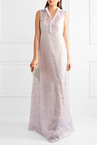 Thumbnail for your product : DELPOZO Metallic Fil Coupé Organza Gown - Lilac