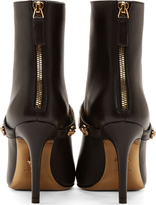Thumbnail for your product : Versace Black Calfskin Gold Medusa Medallion Stiletto Boots