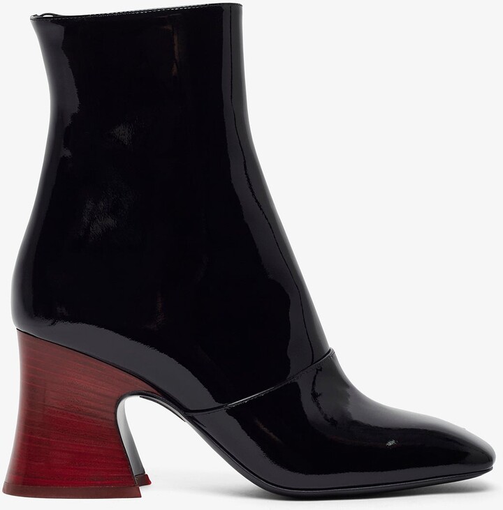 Chloé Janis black patent ankle boots