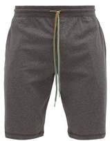 Thumbnail for your product : Paul Smith Striped-drawstring Cotton-jersey Pyjama Shorts - Mens - Dark Grey