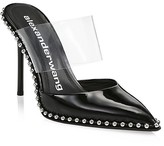 Thumbnail for your product : Alexander Wang Rina Studded PVC & Patent Leather Mules