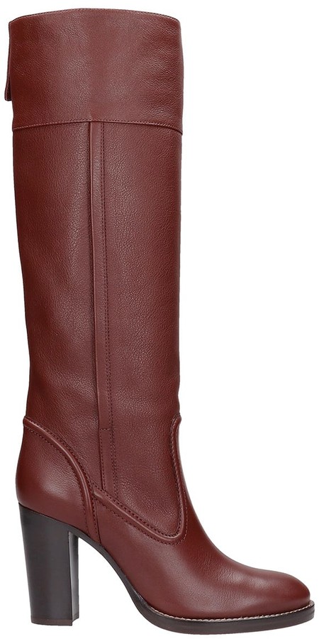 chloe boots red
